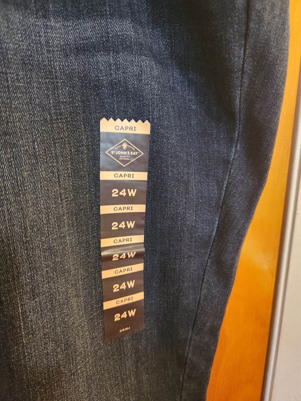 St. John's Bay Dark Blue Cropped Denim Jeans - Picture 3 of 4